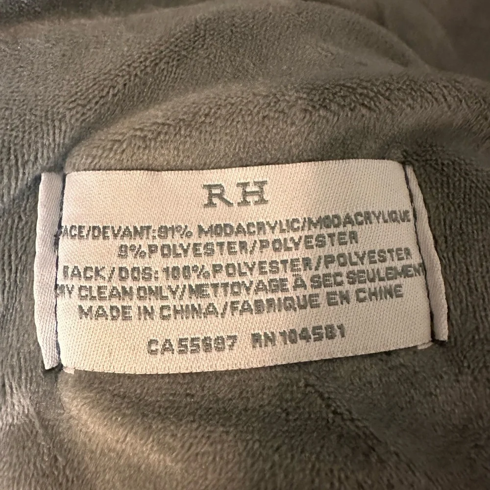 Restoration Hardware Faux Fox comforter.